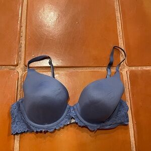 Aerie Blue Lace Detail Bra